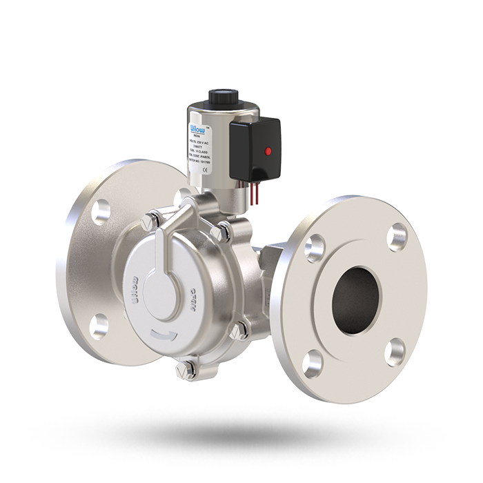 Pilot Operated Piston Type Steam Valve With Flange